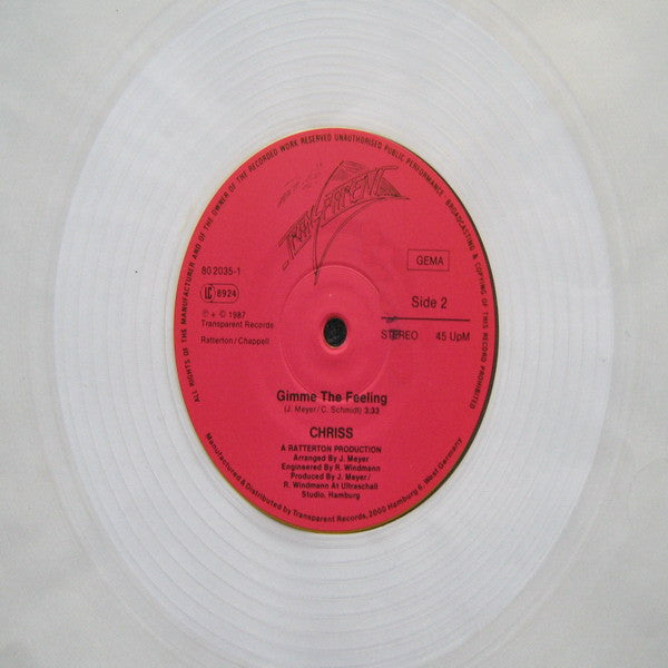 Chriss – With A Boy Like You 12" vinyl record, image 6 of 6
