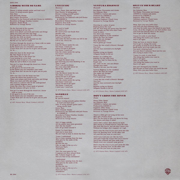 America – History - America's Greatest Hits LP vinyl record, image 5 of 9
