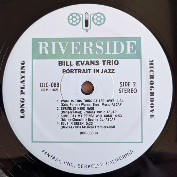 The Bill Evans Trio – Portrait In Jazz LP vinyl record, image 4 of 4
