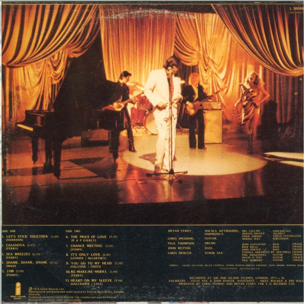 Bryan Ferry – Let's Stick Together LP vinyl record, image 2 of 4