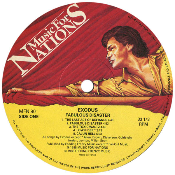Exodus – Fabulous Disaster LP vinyl record, image 4 of 9