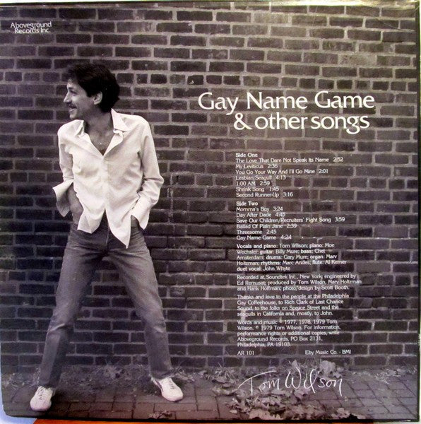 Tom Wilson Weinberg – Gay Name Game LP vinyl record, image 2 of 4