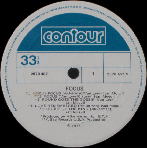 Focus – Focus LP vinyl record, image 3 of 4