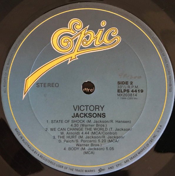The Jacksons – Victory LP vinyl record, image 8 of 8