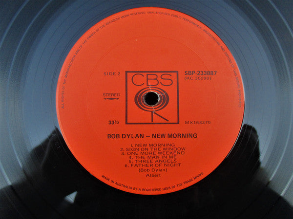 Bob Dylan – New Morning LP vinyl record, image 4 of 4
