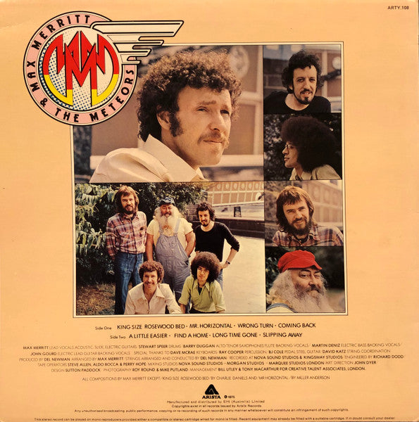 Max Merritt And The Meteors – A Little Easier LP vinyl record, image 2 of 5