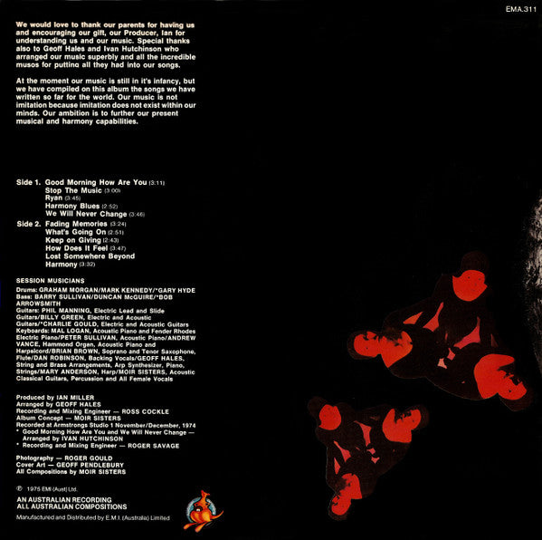 Moir Sisters – Lost-Somewhere Beyond Harmony LP vinyl record, image 3 of 9
