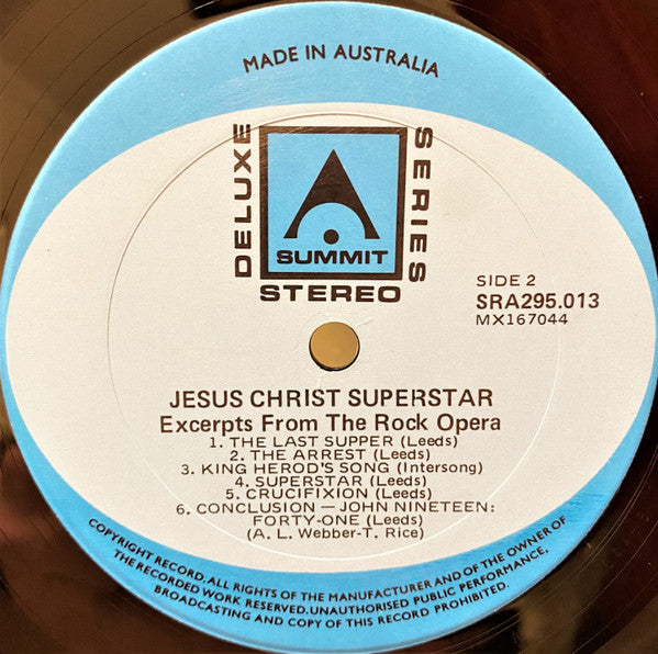 Mike Trounce, Mike Allen, Martin Jay, Jenny Mason – Jesus Christ Superstar (Excerpts From The Rock Opera) LP vinyl record, image 4 of 3