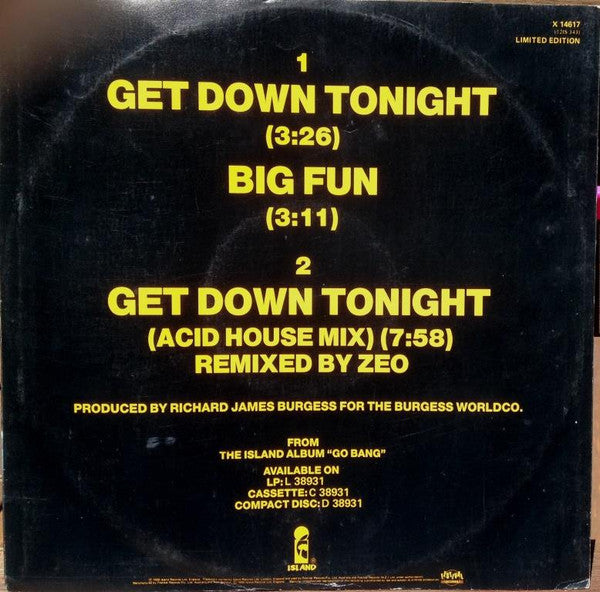 Shriekback – Get Down Tonight 12" vinyl record, image 2 of 4