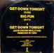 Shriekback – Get Down Tonight 12" vinyl record, image 2 of 4