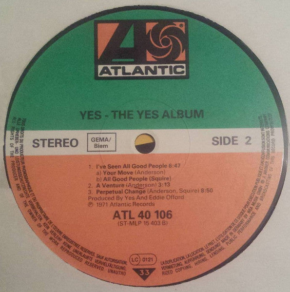 Yes – The Yes Album LP vinyl record, image 4 of 5