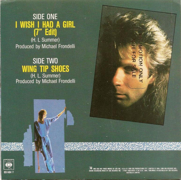 Henry Lee Summer – I Wish I Had A Girl 7" vinyl record, image 2 of 4