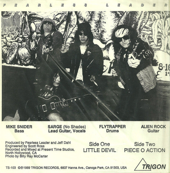 Fearless Leader – Little Devil / Piece O Action 7" vinyl record, image 2 of 3