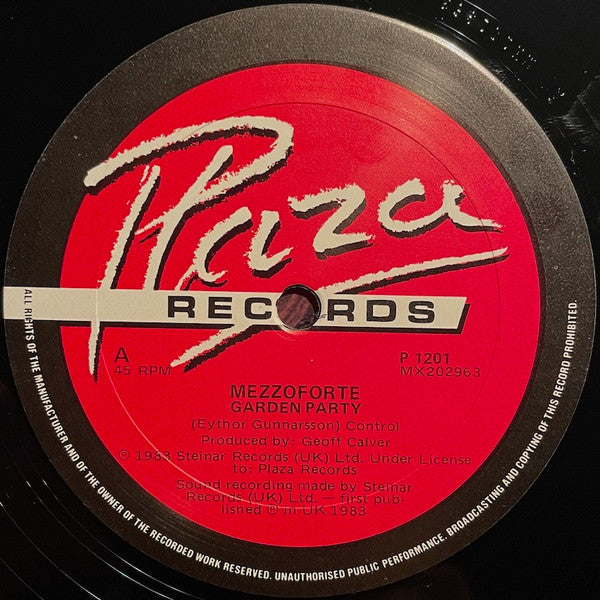 Mezzoforte – Garden Party 12" vinyl record, image 2 of 3