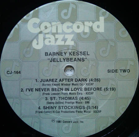 The Barney Kessel Trio – Jellybeans LP vinyl record, image 4 of 4