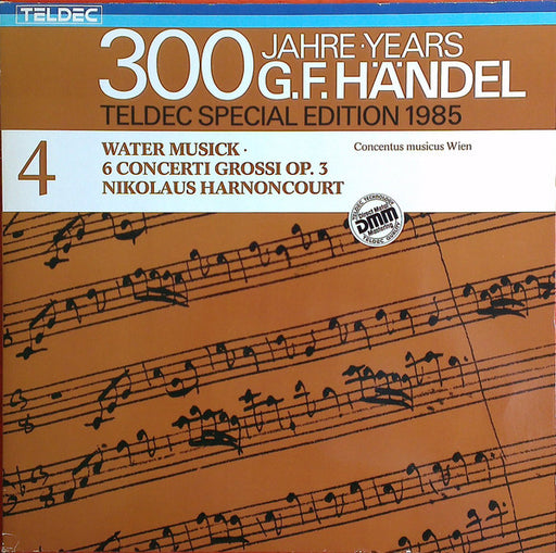 Georg Friedrich Händel, Concentus Musicus Wien, Nikolaus Harnoncourt – Water Musick · 6 Concerti Grossi Op. 3 (2xLP) LP vinyl record, image 1 of 8