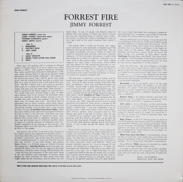 Jimmy Forrest – Forrest Fire LP vinyl record, image 2 of 6
