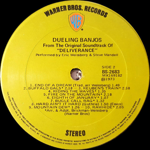Eric Weissberg, Steve Mandell – Dueling Banjos From The Original Motion Picture Sound Track Deliverance And Additional Music LP vinyl record, image 4 of 4
