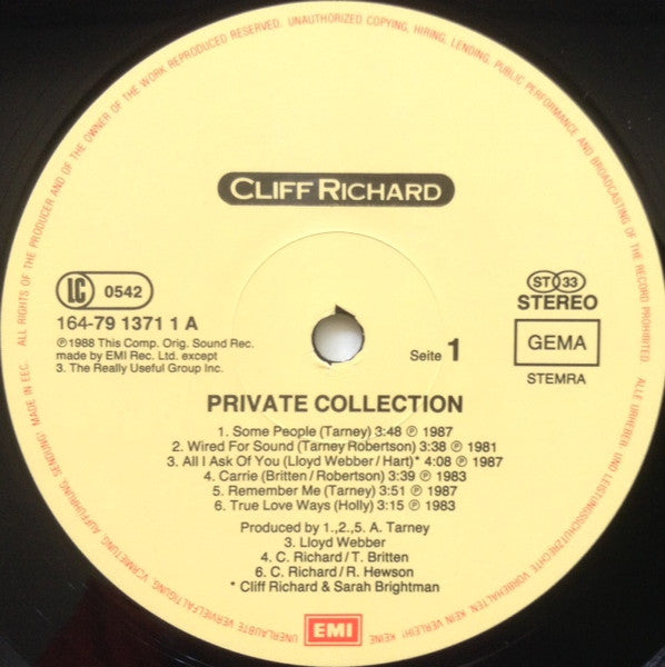 Cliff Richard – Private Collection (1979 - 1988) (2xLP) LP vinyl record, image 5 of 8