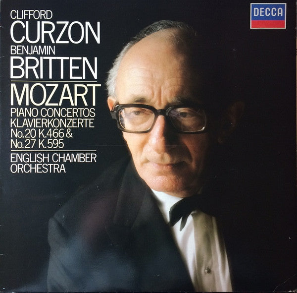 Clifford Curzon, Benjamin Britten, Wolfgang Amadeus Mozart, English Chamber Orchestra – Piano Concertos No.20 K.466 & No.27 K.595 LP vinyl record, image 1 of 4