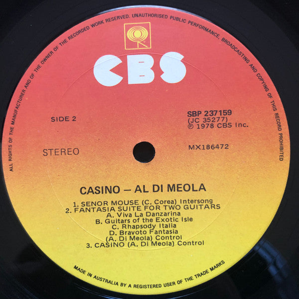 Al Di Meola – Casino LP vinyl record, image 6 of 6