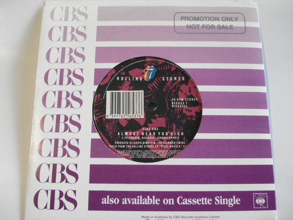 The Rolling Stones – Almost Hear You Sigh 7" vinyl record, image 3 of 4