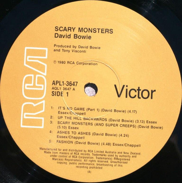 David Bowie – Scary Monsters LP vinyl record, image 3 of 5