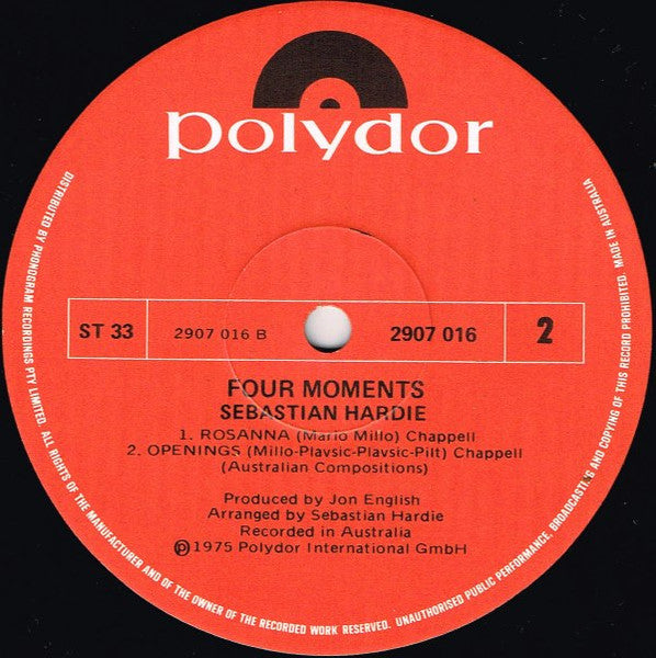 Sebastian Hardie – Four Moments LP vinyl record, image 5 of 7