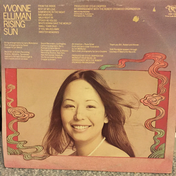 Yvonne Elliman – Rising Sun LP vinyl record, image 2 of 2