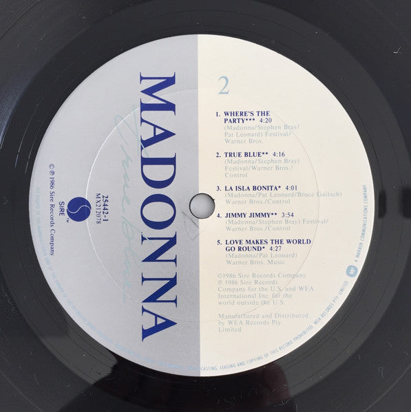 Madonna – True Blue LP vinyl record, image 8 of 8