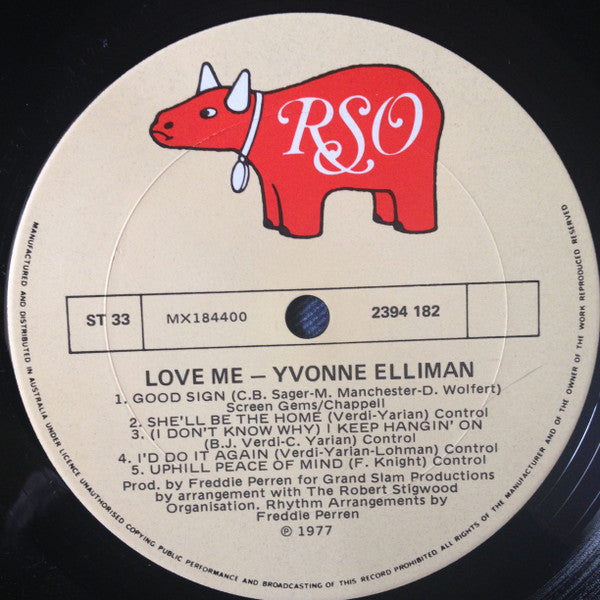 Yvonne Elliman – Love Me LP vinyl record, image 5 of 5