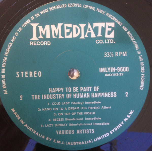 Various – Happy To Be Part Of The Industry Of Human Happiness LP vinyl record, image 4 of 4