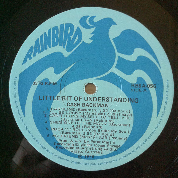 Cash Backman – Little Bit Of Understanding LP vinyl record, image 4 of 4