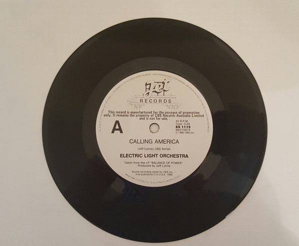 Electric Light Orchestra – Calling America 7" vinyl record, image 3 of 4