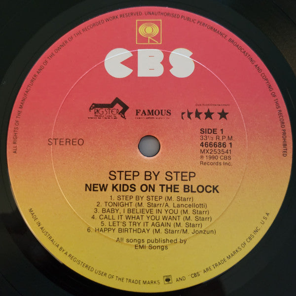 New Kids On The Block – Step By Step LP vinyl record, image 3 of 6