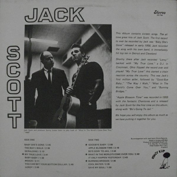 Jack Scott – Jack Scott LP vinyl record, image 2 of 4