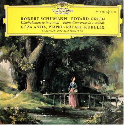 Robert Schumann, Edvard Grieg, Géza Anda, Rafael Kubelik, Berliner Philharmoniker – Klavierkonzerte In A-moll LP vinyl record, image 1 of 2
