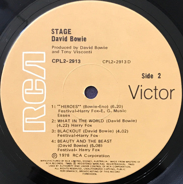 David Bowie – Stage (2xLP) LP vinyl record, image 6 of 6
