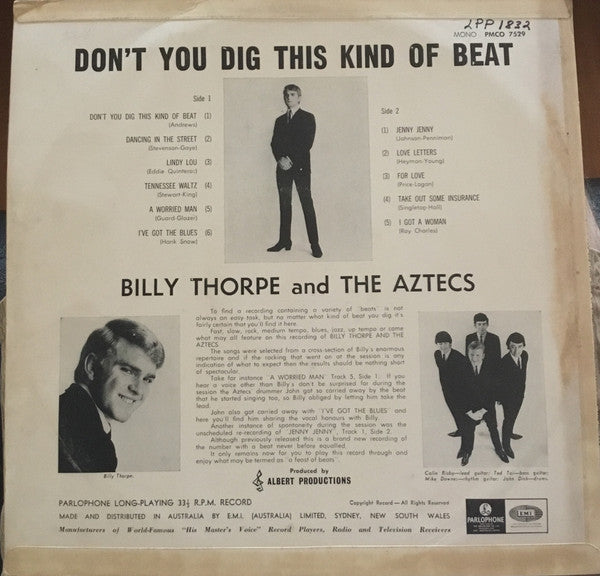 Billy Thorpe And The Aztecs – Don't You Dig This Kind Of Beat LP vinyl record, image 2 of 3