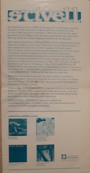 Alan Stivell – In Dublin - Am Baile Atha Cliath Yn Nulyn LP vinyl record, image 9 of 10