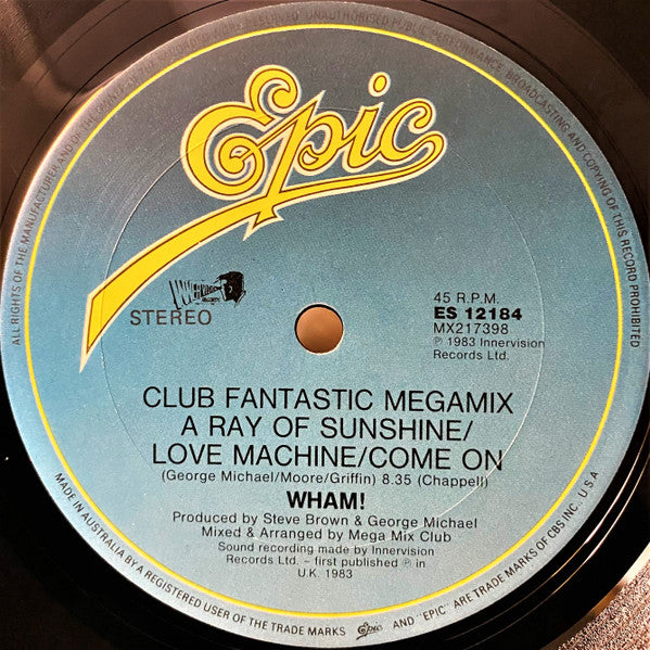 Wham! – The Edge Of Heaven 12" vinyl record, image 5 of 5