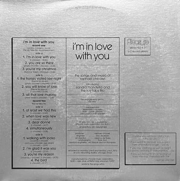 The Ray Tabs Trio, Sandra Mandella, Raphael Chicorel – I'm In Love With You (2xLP) LP vinyl record, image 4 of 9