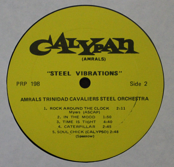 Amral's Trinidad Cavaliers – Steel Vibrations LP vinyl record, image 4 of 4