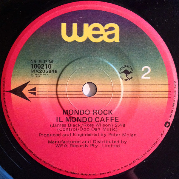 Mondo Rock – No Time 7" vinyl record, image 4 of 4