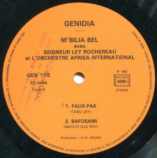 Mbilia Bel, Tabu Ley Rochereau, Orchestre Afrisa L'International – Faux Pas LP vinyl record, image 3 of 4