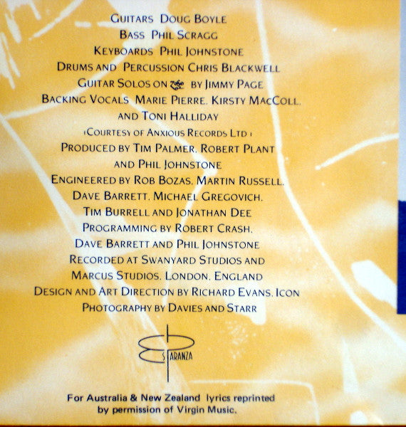 Robert Plant – Now And Zen LP vinyl record, image 8 of 8