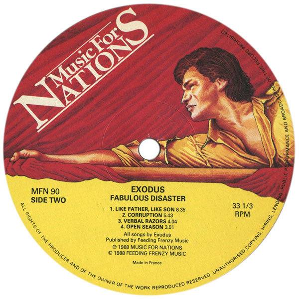Exodus – Fabulous Disaster LP vinyl record, image 3 of 9