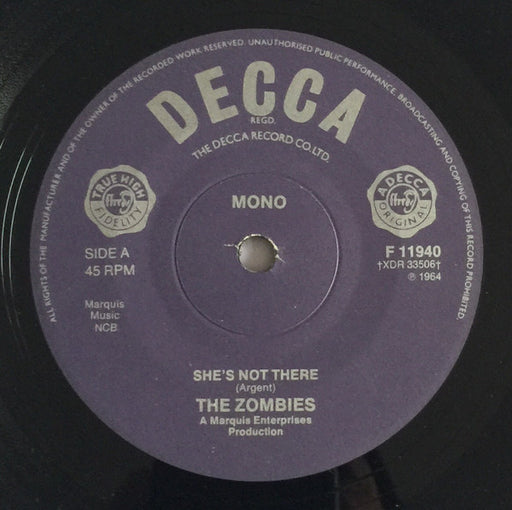 The Zombies – She's Not There 7" vinyl record, image 1 of 2