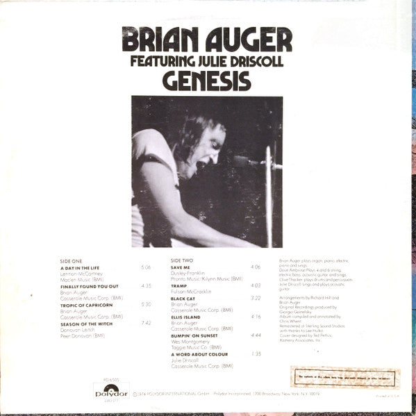 Julie Driscoll, Brian Auger & The Trinity – Genesis LP vinyl record, image 2 of 10