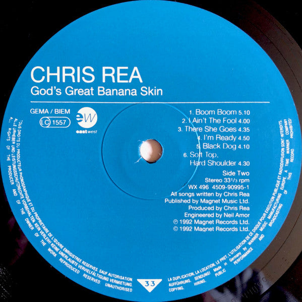 Chris Rea – God's Great Banana Skin LP vinyl record, image 4 of 4